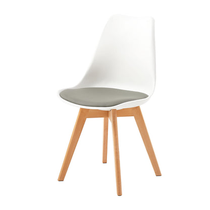 TULIP PP Esszimmerstuhl, gepolsterter Stuhl mit Buchenbeinen, Küchenstuhl aus Holz – Braun/Rosa/Grün/Hellblau/Rot