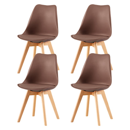 TULIP Stuhl für Waschtisch, Gepolstert (2/4er-Set) – Schokolade