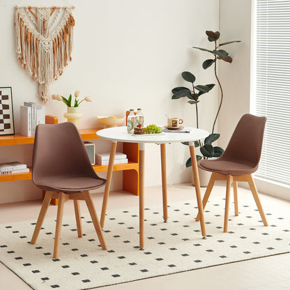 TULIP Stuhl für Waschtisch, Gepolstert (2/4er-Set) – Schokolade