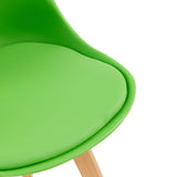 TULIP PP Esszimmerstühle mit Buche Bein, Retro Design Gepolsterter Stuhl - Schwarz/Weiß/Grau/Rosa
