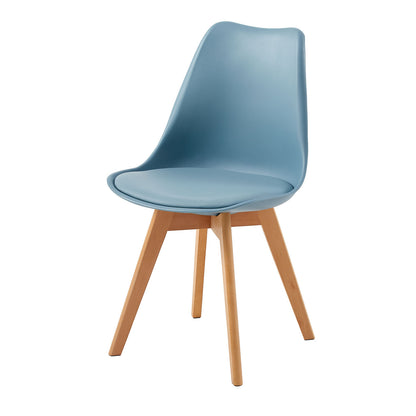 TULIP gepolsterter Esszimmerstuhl – Serie Blau, 2er-/4er-Set