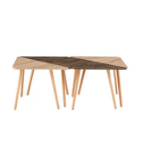 Couchtisch aus Holz TURIN 4er-Set in 2 verschiedenen Designs