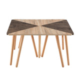 Couchtisch aus Holz TURIN 4er-Set in 2 verschiedenen Designs