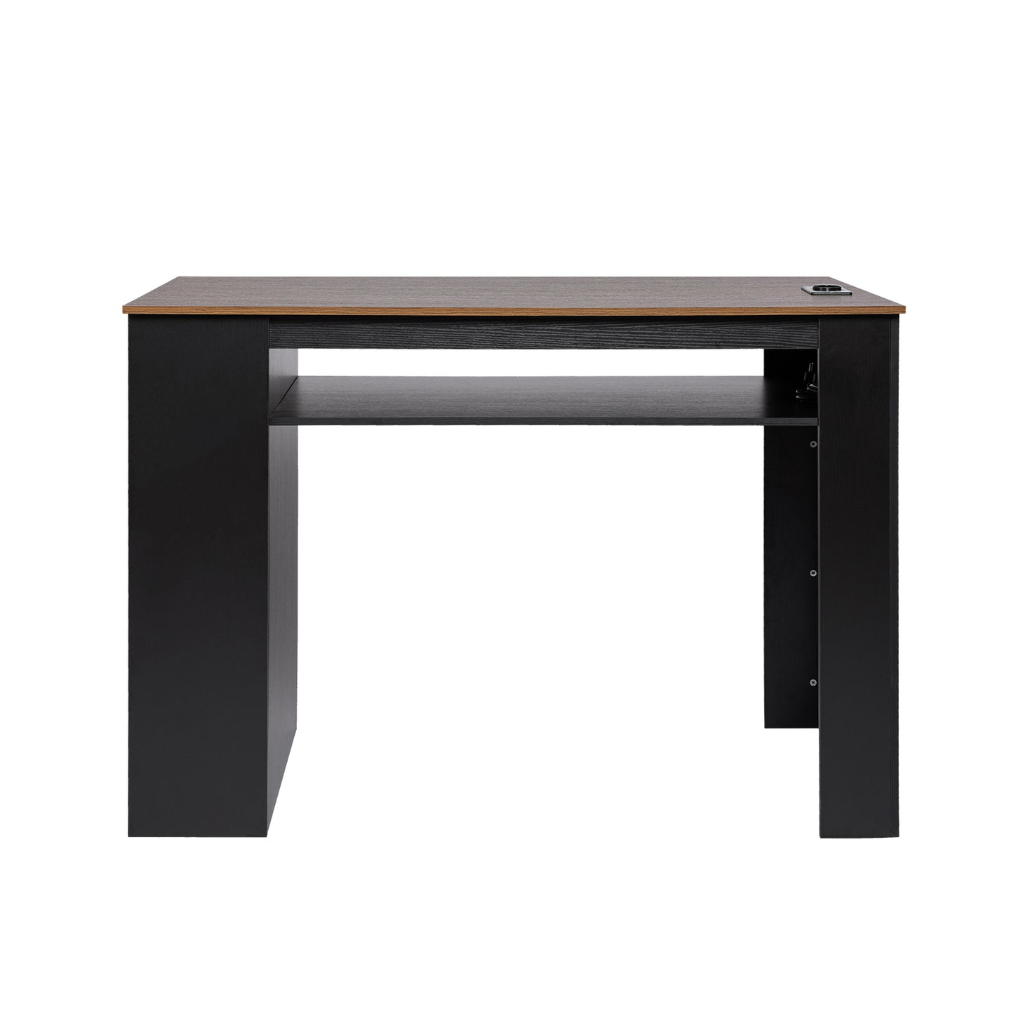 TURLEY Moderner Bartisch Schreibtisch mit Fächern - Schwarz/Weiß