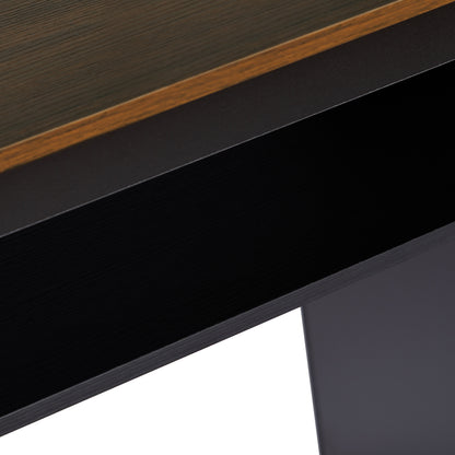 TURLEY Moderner Bartisch Schreibtisch mit Fächern - Schwarz/Weiß