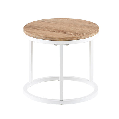 VERONA Couchtisch 2er-Set, bemaltes minimalistisches Design, rund, Durchmesser 60*45CM/40*35CM