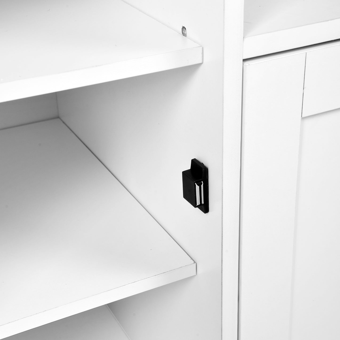 VIDOR Sideboard, Küchenschrank mit Mikrowellenfach – Weiß