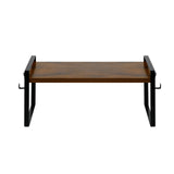 VILAS Stapelbares Küchen-Gewürzregal aus Bambus, 40 cm, 1er/3er/5er-Set, Feuer/Holz/Weiß