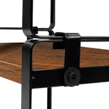 VILAS Stapelbares Küchen-Gewürzregal aus Bambus, 40 cm, 1er/3er/5er-Set, Feuer/Holz/Weiß