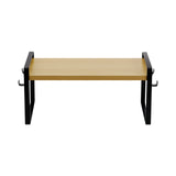 VILAS Stapelbares Küchen-Gewürzregal aus Bambus, 40 cm, 1er/3er/5er-Set, Feuer/Holz/Weiß