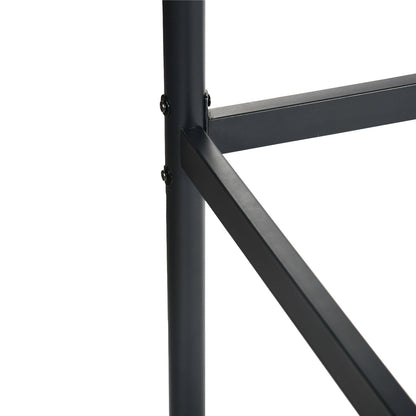 Loft Metallbettgestell mit Integrierter Leiter Schwarz - WALDO