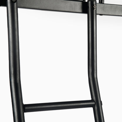 Loft Metallbettgestell mit Integrierter Leiter Schwarz - WALDO