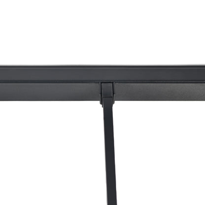 Loft Metallbettgestell mit Integrierter Leiter Schwarz - WALDO
