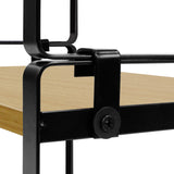 Stapelbares 40 cm Regal – Organizer-Set für Küche, Bad und Wohnzimmer (2/4 Stück), WEEKI – Feuer/Holz/Weiß