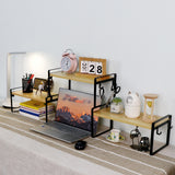 Stapelbares 40 cm Regal – Organizer-Set für Küche, Bad und Wohnzimmer (2/4 Stück), WEEKI – Feuer/Holz/Weiß