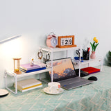 Stapelbares 40 cm Regal – Organizer-Set für Küche, Bad und Wohnzimmer (2/4 Stück), WEEKI – Feuer/Holz/Weiß