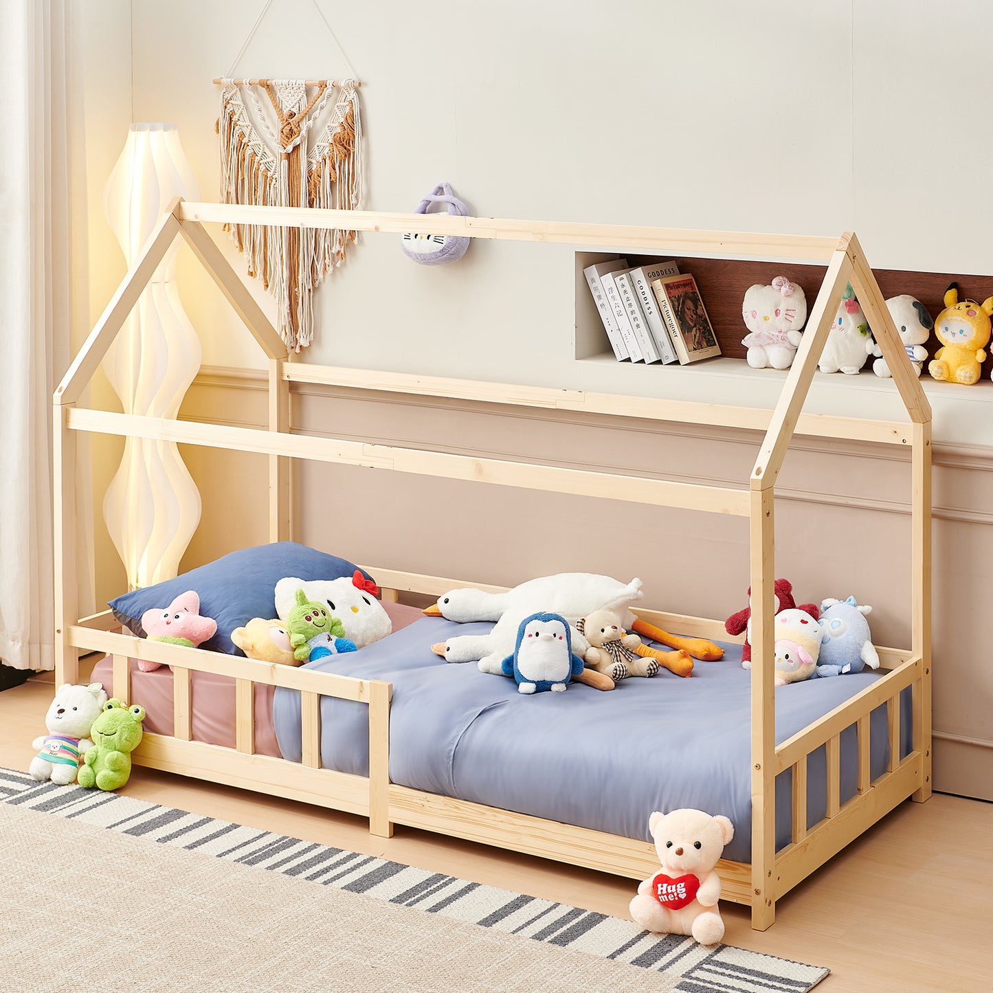 Hausbett Kinder-Einzelbett 196*97 cm Holz/Weiß – YORK