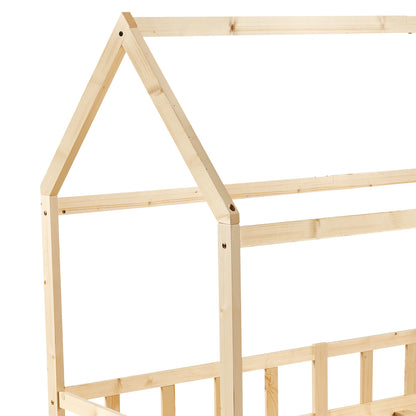 Hausbett Kinder-Einzelbett 196*97 cm Holz/Weiß – YORK
