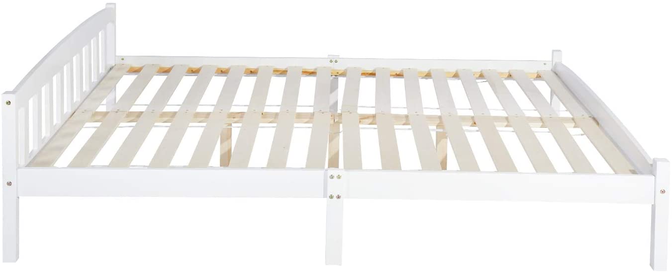 EGGREE ABATE Kiefernholz Einzel-/Doppelbett - Wei?ABATE Kiefernholz Einzel-/Doppelbett - Wei?