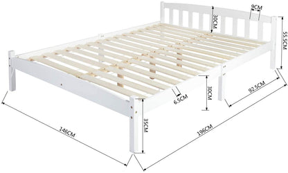 EGGREE ABATE Kiefernholz Einzel-/Doppelbett - Wei?ABATE Kiefernholz Einzel-/Doppelbett - Wei?