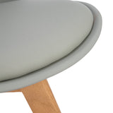 TULIP PP Esszimmerstühle mit Eiche Bein, Skandinavisch Küchenstuhl - Schwarz/Weiß/Grau