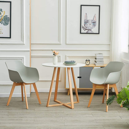 CLOVER PP Esszimmerst¨¹hle mit Eiche Bein - Schwarz/Wei?/Grau