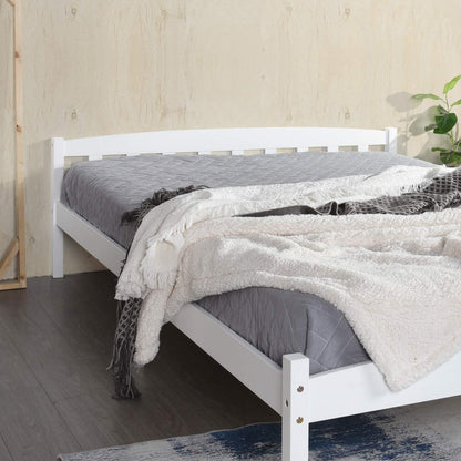 ABATE Kiefernholz Einzel-/Doppelbett - Wei?