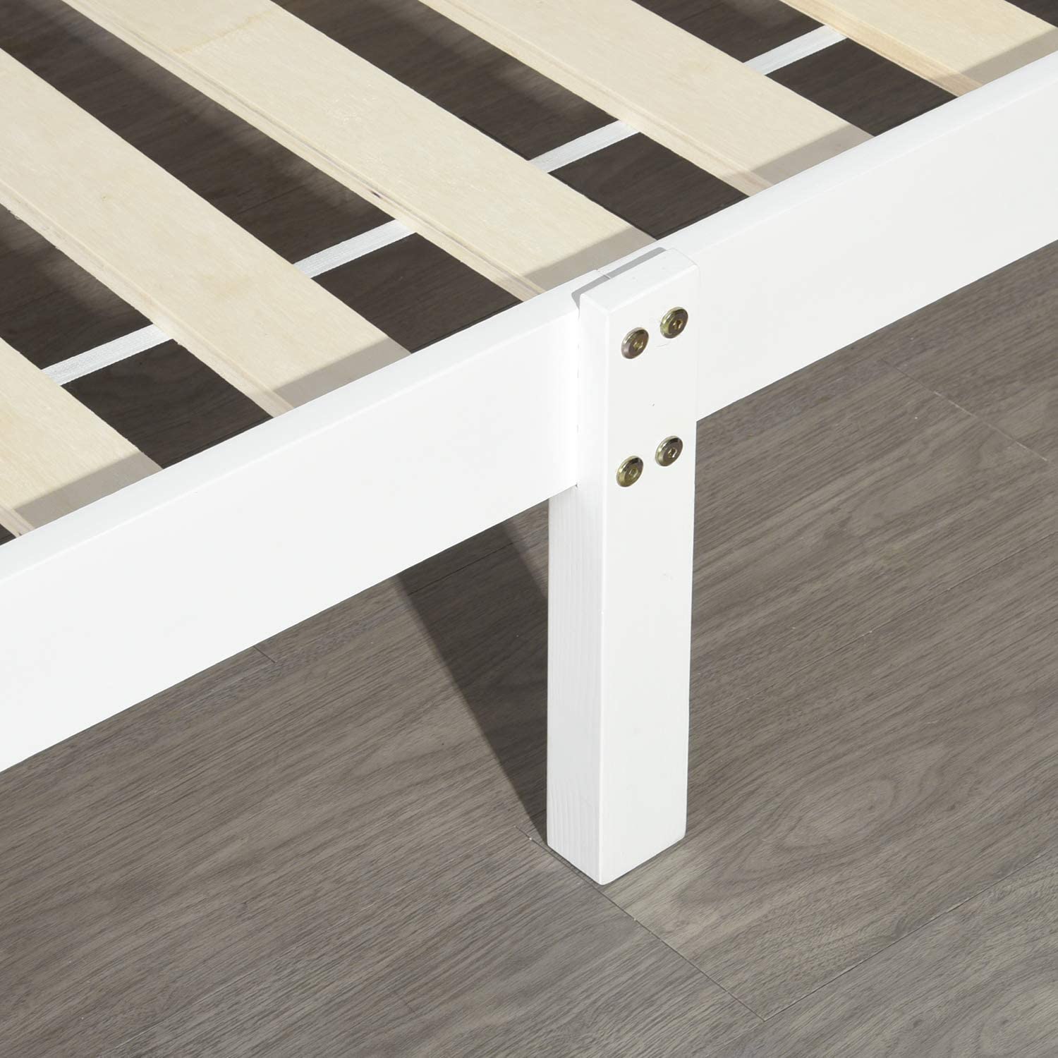 ABATE Kiefernholz Einzel-/Doppelbett - Wei?