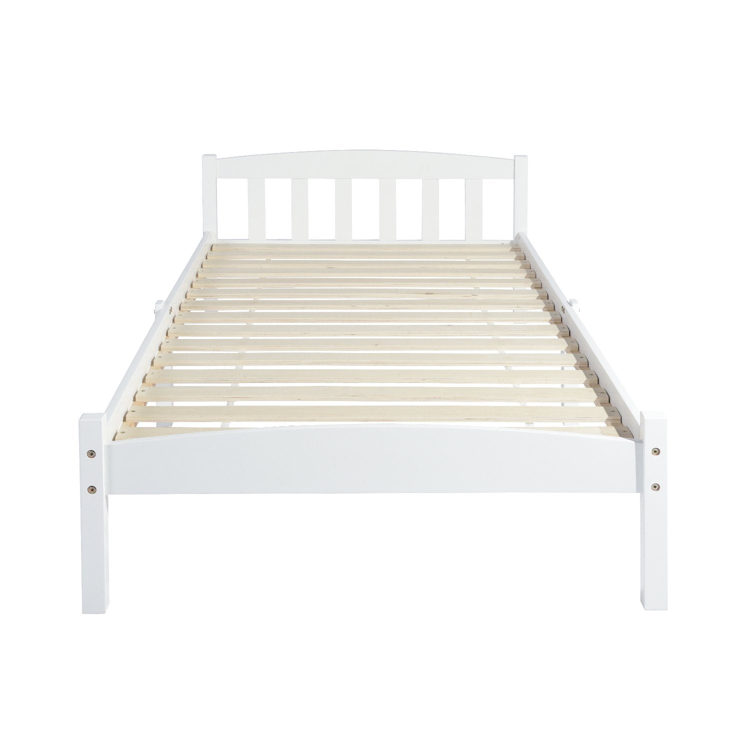 ABATE Kiefernholz Einzel-/Doppelbett - Wei?
