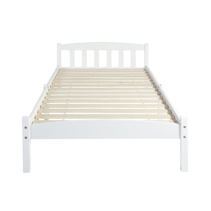 ABATE Kiefernholz Einzel-/Doppelbett - Wei?