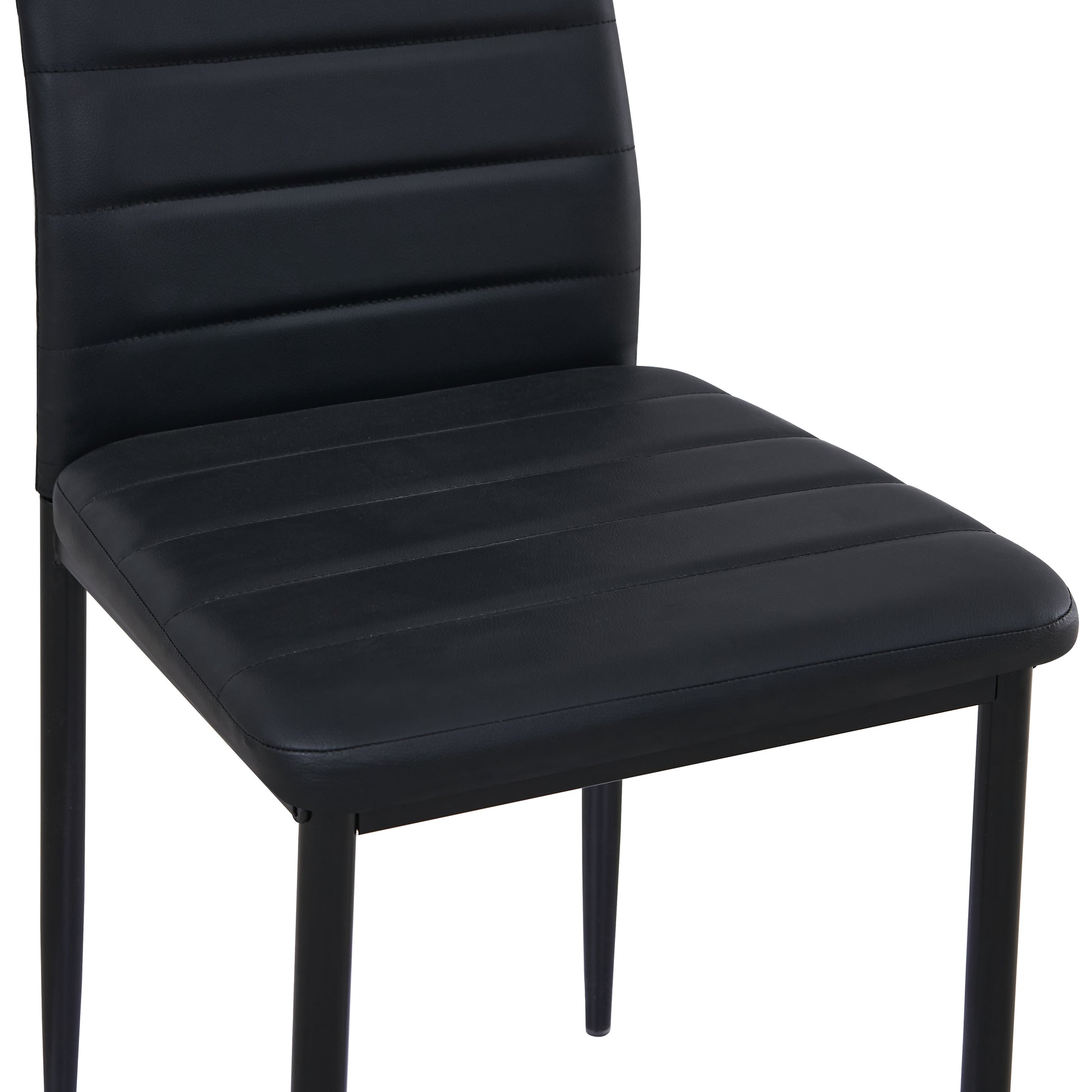 ANN PVC Esszimmerst¨¹hle Moderner K¨¹chenstuhl bequemer Polsterstuhl - Schwarz/Wei?/Dunkelgrau