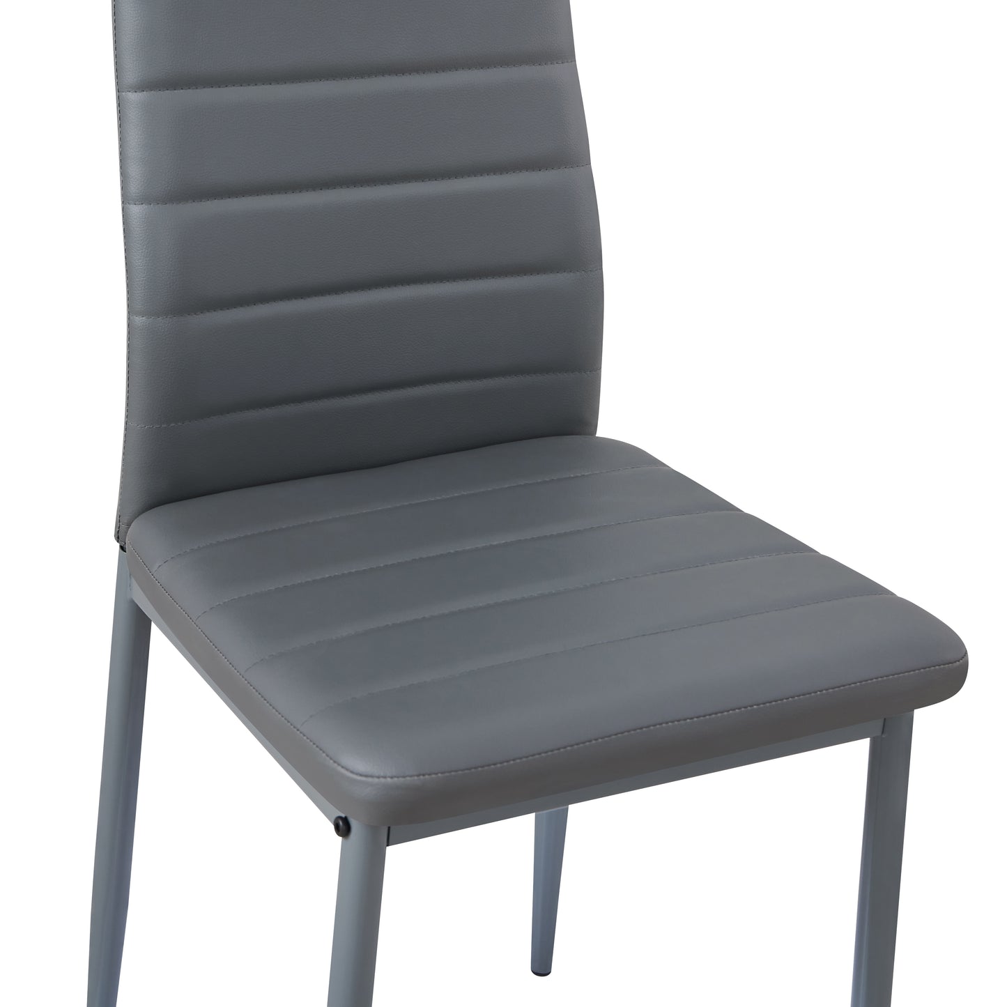 ANN PVC Esszimmerst¨¹hle Moderner K¨¹chenstuhl bequemer Polsterstuhl - Schwarz/Wei?/Dunkelgrau