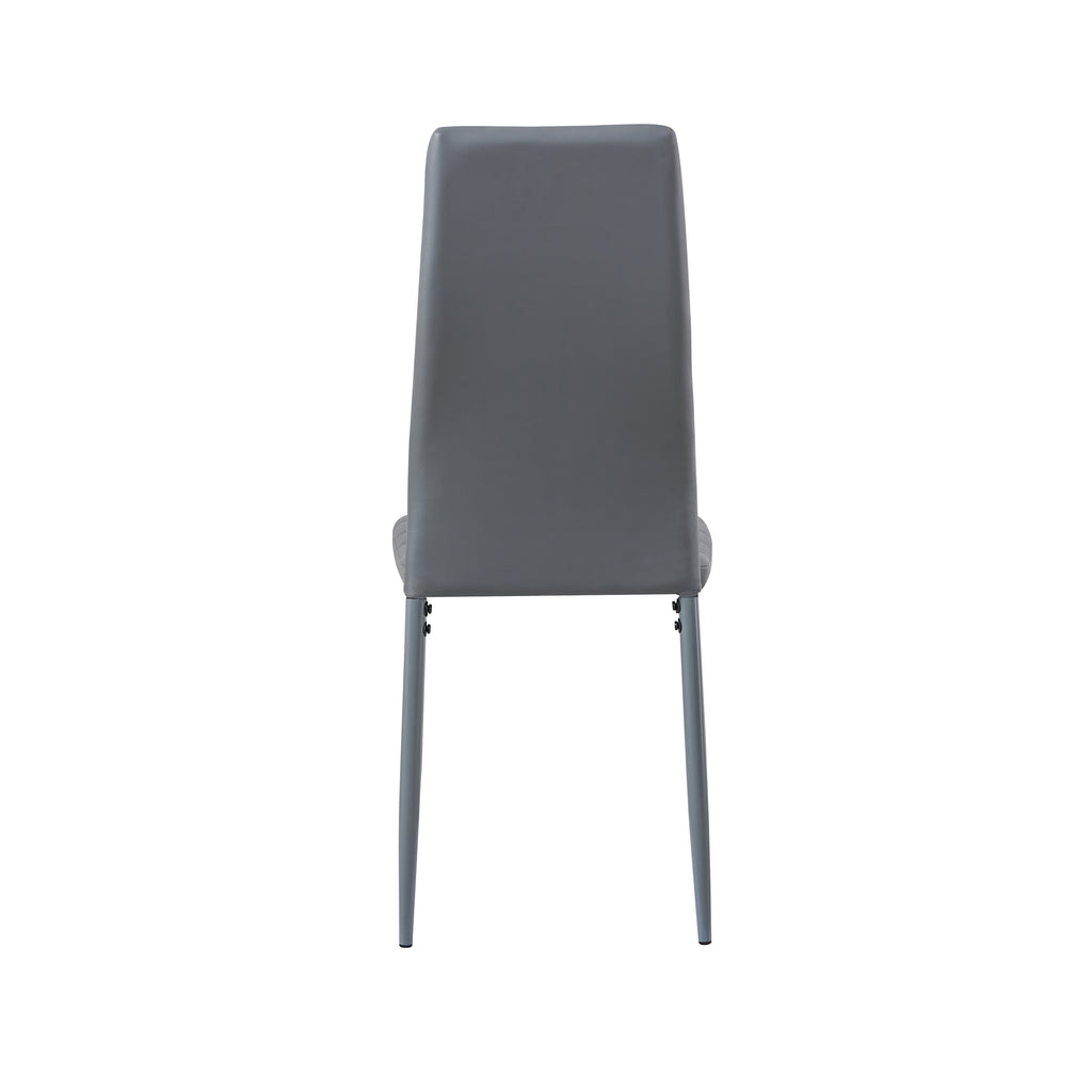 ANN PVC Esszimmerstühle Moderner Küchenstuhl bequemer Polsterstuhl - Schwarz/Weiß/Dunkelgrau