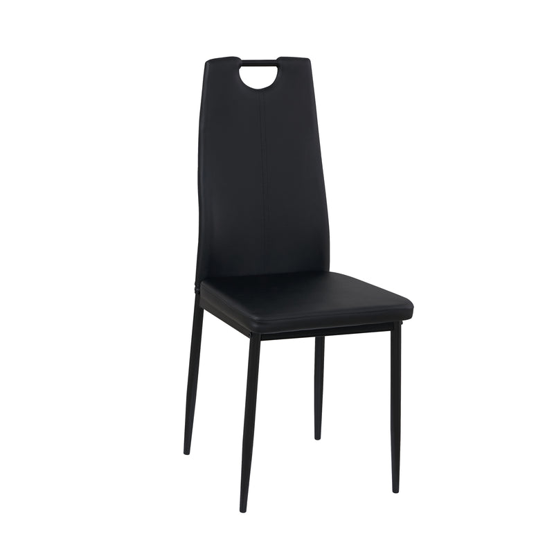 ANN-HANDLE Esszimmerstühle Kunstleder Polsterstuhl Moderner Küchenstuhl Stuhl Esszimmer - Schwarz/Weiß/Dunkelgrau