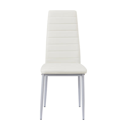 ANN PVC Esszimmerst¨¹hle Moderner K¨¹chenstuhl bequemer Polsterstuhl - Schwarz/Wei?/Dunkelgrau