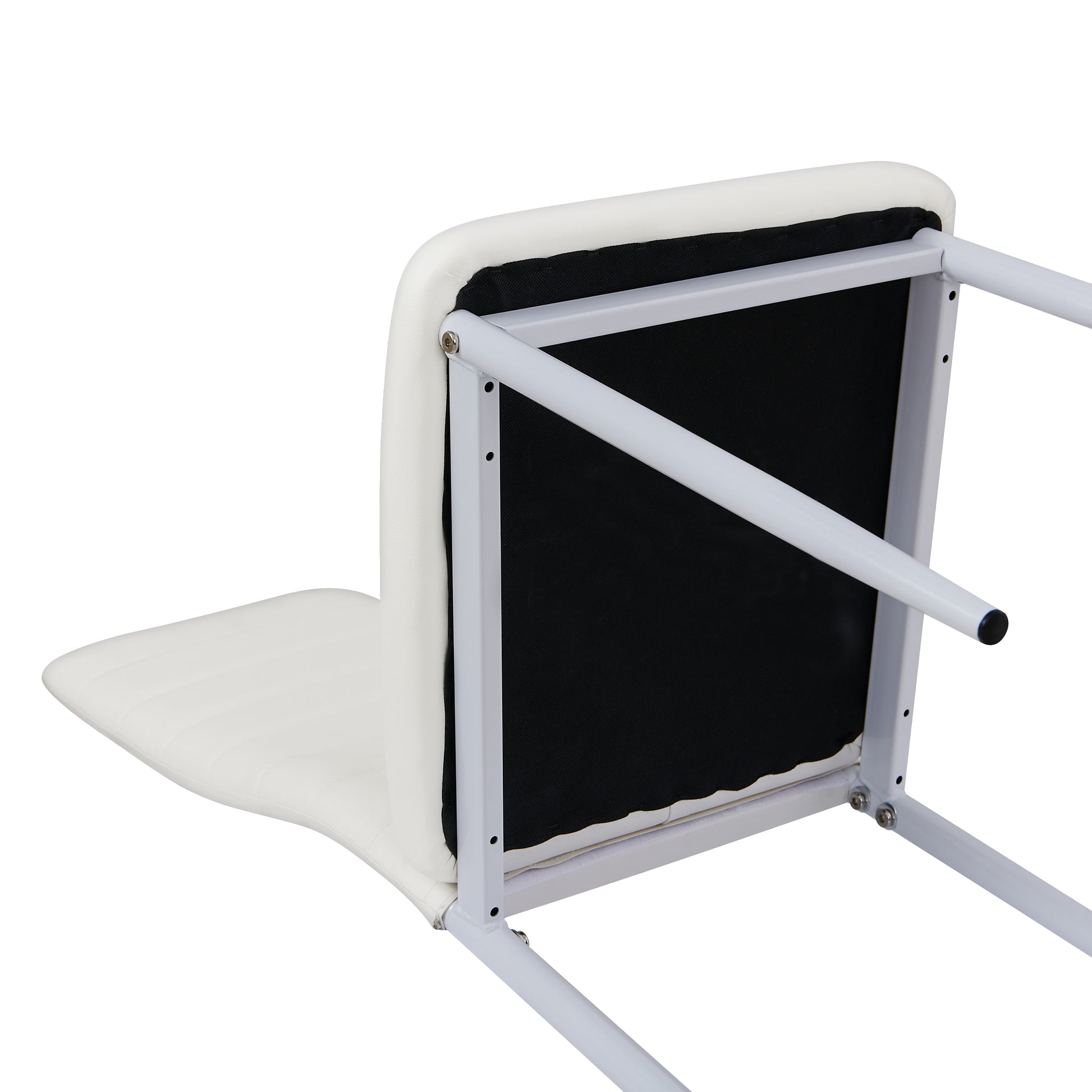 ANN PVC Esszimmerst¨¹hle Moderner K¨¹chenstuhl bequemer Polsterstuhl - Schwarz/Wei?/Dunkelgrau
