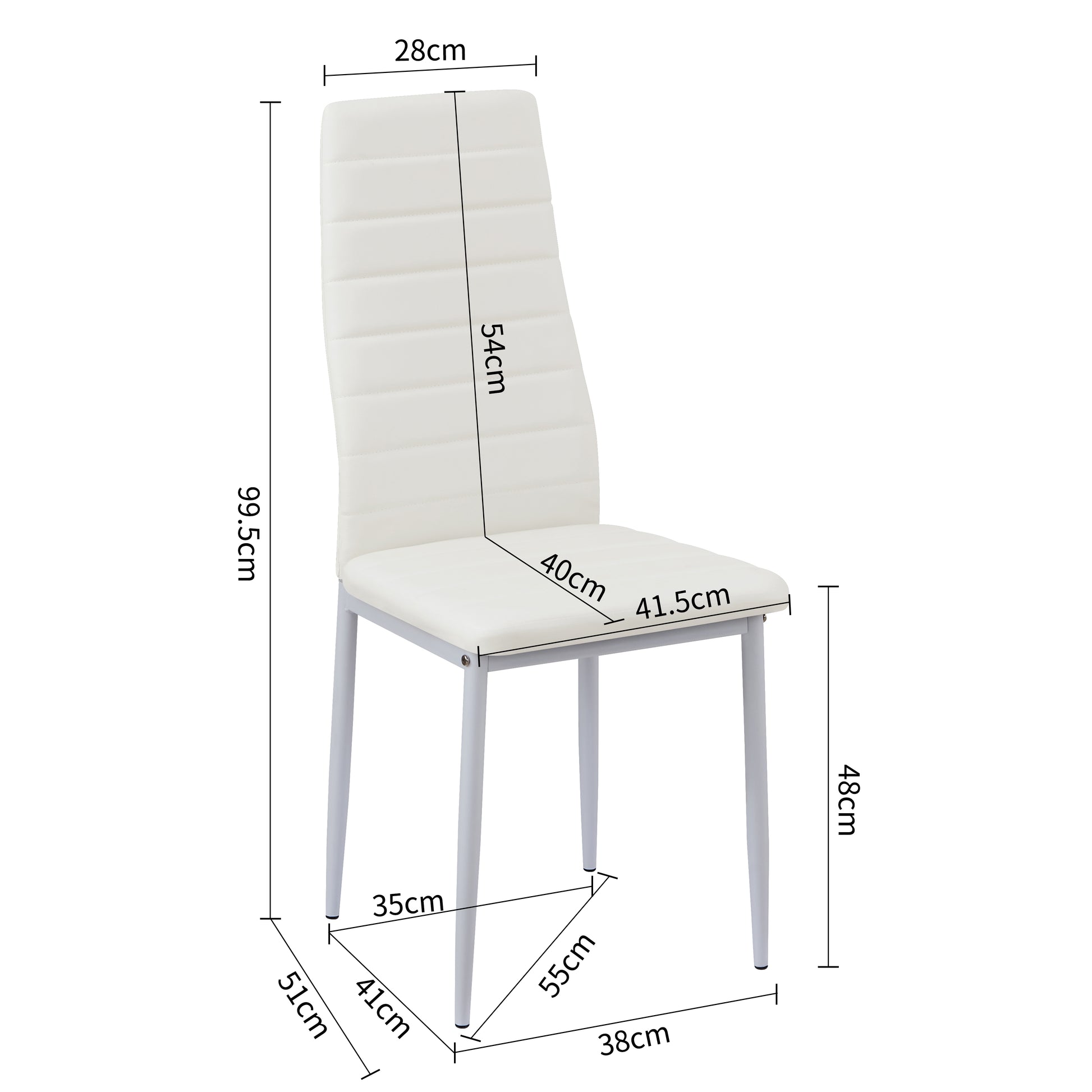 vANN PVC Esszimmerst¨¹hle Moderner K¨¹chenstuhl bequemer Polsterstuhl - Schwarz/Wei?/Dunkelgrau