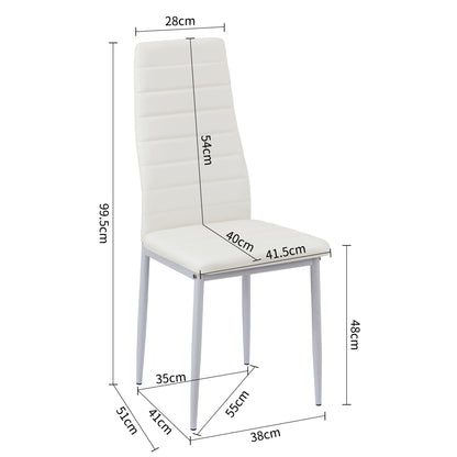vANN PVC Esszimmerst¨¹hle Moderner K¨¹chenstuhl bequemer Polsterstuhl - Schwarz/Wei?/Dunkelgrau