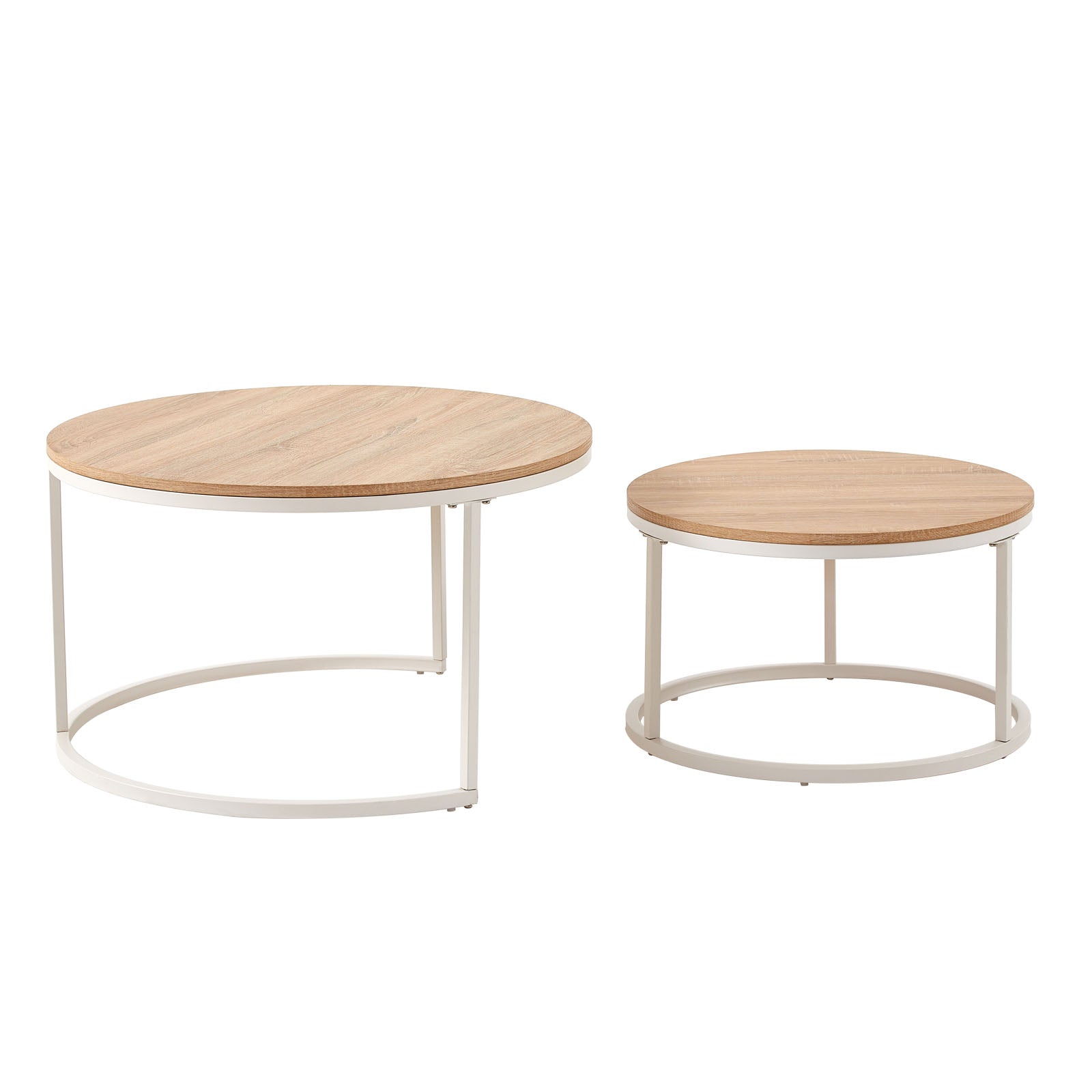 EGGREE CARB 2er Set Couchtische aus Eisenrahmen 