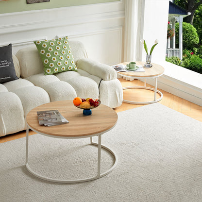 EGGREE CARB 2er Set Couchtische aus Eisenrahmen 