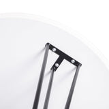 CHILLI Runder Esstische aus MDF mit Metallbeinen 80 * 80 * 75 cm - Schwarz/Weiß