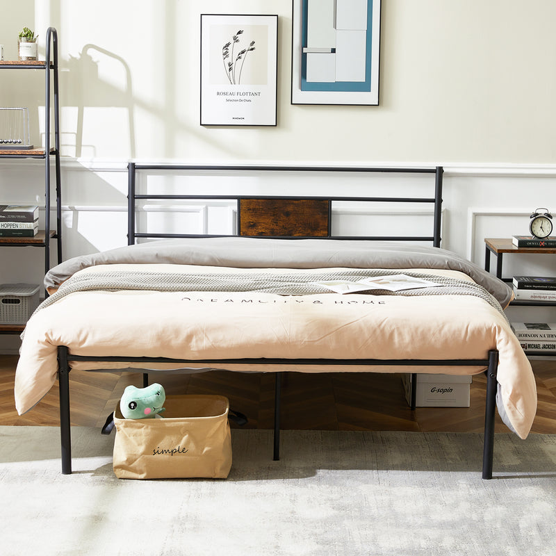 HABIT Metallbett passend für 90/120/140 x 190 Matratzen, Schwarz