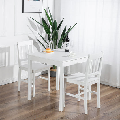 LILAC Esstisch mit 2 St¨¹hlen Set 74 * 74 * 73cm - Wei?/Grau/BraunLILAC Esstisch mit 2 St¨¹hlen Set 74 * 74 * 73cm - Wei?/Grau/Braun