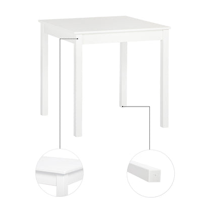 LILAC Esstisch mit 2 St¨¹hlen Set 74 * 74 * 73cm - Wei?/Grau/Braun