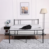 LOCARNO Einzel-/Doppelbett aus Metall 94 * 196 cm/143 * 196 cm - Schwarz