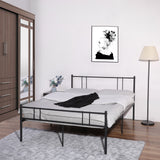 LOCARNO Einzel-/Doppelbett aus Metall 94 * 196 cm/143 * 196 cm - Schwarz