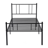 LOCARNO Einzel-/Doppelbett aus Metall 94 * 196 cm/143 * 196 cm - Schwarz