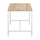 LOMANER Tisch- und Stuhlset mit einem quadratischen Tisch und zwei praktischen Esszimmerstühlen - Braun/Holz