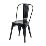 MOOLI Barhocker Blech Stühle mit Stahlbeinen - Schwarz