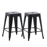 MOREL Eisen Barhocker Metall Barstuhl - Schwarz